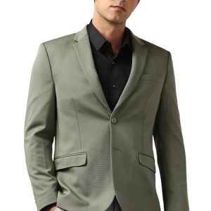 Peter England Men's Neo Slim Knit Textured Blazer