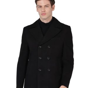 Jet Black Men Coat