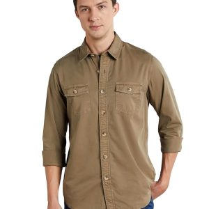 Men's Casual Washed Cotton Shirt